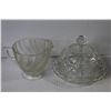 Image 4 : Hanson Ross Pottery Cup - Cups - Crystal Ashtray - Glass Butter Dish - Glass Creamer - Poctor Silex 