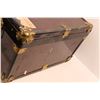 Image 4 : Vintage Maroon Lion Brand Suitcase/Trunk - 30x10x17" (Some External Damage)