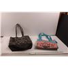 Image 1 : (2) Hand Bags - Leopard Print "Jessica" & "Chicks & Girlies" Genuine Leather (Appears New)