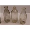 Image 2 : (3) Dominion Glass Milk Bottles & (1) Saskatchewan Co-Operative Creamery Glass Milk Bottle