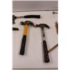 Image 4 : Various Hand Tools - Claw Hammers, Hatchet, Wooden Spoon, Paint Can Opener, Masons Hammer, Deep Thro