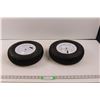 Image 1 : (2) Utility Rims/Tires (4.10/3.50-6) for Wheeled Cart - 350lb Max Capacity