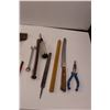 Image 6 : Various Shop Items - Gear Clamps, Carpenters Brace, Screwdriver Handles, Glass Cutter, Needle Nose P