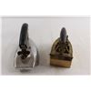 Image 3 : (2) Antique Irons - (1) Brass