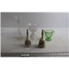 Image 1 : Uranium Glass Sugar Holder, (2) Bells, Misc.
