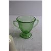 Image 4 : Uranium Glass Sugar Holder, (2) Bells, Misc.