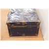 Image 4 : Vintage Metal Trunk - 30" x 16" x 10" H