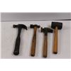 Image 5 : (4) Hammers - Claw, Ball Peen, Sheet Metal/Bodyman & Rubber Mallet