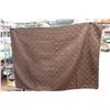 Image 2 : Brown Bedspread - 7.5' x 5.5'; (2) Pillow Shams; Pillowcases, Flat Sheet