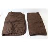 Image 3 : Brown Bedspread - 7.5' x 5.5'; (2) Pillow Shams; Pillowcases, Flat Sheet