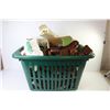 Image 8 : *Laundry Basket of Assorted Plastic & Wooden Toy Train Sets (some are Thomas Toys)