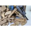 Image 3 : Tote of Wooden & Plastic Toy Train Tracks