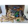 Image 5 : Tote of Wooden & Plastic Toy Train Tracks