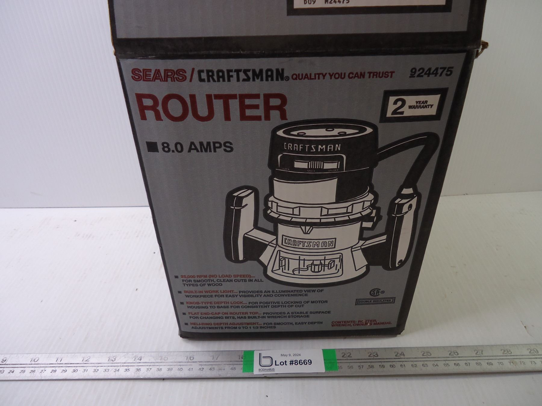 Craftsman 8 Amp Router-powers on, looks virtually brand new - Bodnarus ...