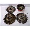 Image 4 : (9) Advance 4" Brush Full Cable Twist Knot Wheel and (1) Twist Knot Wheel Cup