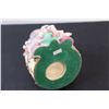 Image 6 : (3) Bear on Cake Top Ornament; Glass Ring Holder; Pyrex Floral 6" Bowl