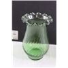 Image 3 : (2) Glass Lampshades, Green Vase