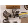 Image 6 : Various Shop Items - Shepherd Hooks, Sandpaper, Locks w/Keys, Copper Pipe Fittings, Trailer Leaf Spr