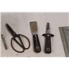Image 6 : Various Shop Items - (4) Chalk Lines, Shears, Screws, Puddy Knife, Edger,  Grout/Adhesive Spreader, 