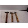 Image 4 : (3) Ball Peen Hammers