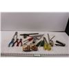 Image 1 : Various Shop Items - Honeywell Thermocouples, Multi Screwdrivers, Side Cutters, Pliers, Speed Square