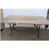 Image 1 : **Wooden Display Table with Folding Legs - 36" x 72"