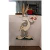Image 1 : *Bugs Bunny Wooden Lawn Ornament - 11" Spikes, 48" H