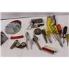 Image 3 : Various Shop Items - Screwdrivers, Aluminum, Oxide Sanding Discs, Blow Down Chuck, Pliers, Electrica