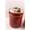 Image 2 : (2) Vintage 2.5 & 5 Gal. Fuel Cans