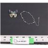 Image 1 : Enamel Butterfly Brooch w/Bracelet