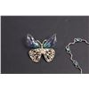 Image 2 : Enamel Butterfly Brooch w/Bracelet