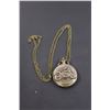 Image 2 : Bronze Tone Quartz Pocket Watch w/Motorcycle