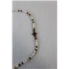 Image 3 : Beaded Necklace (White) With Cross Accents