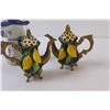 Image 5 : Asian Porcelain Water Figurine & (2) Lemon Teapot Displays - 4" tall