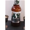 Image 3 : Saskatchewan Roughriders Coin/Money Bank - 14" Tall, (2) Silver Goblets