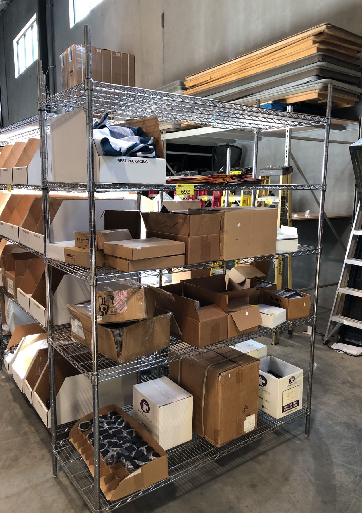 5 TIER CHROME ADJUSTABLE METRO RACK 24