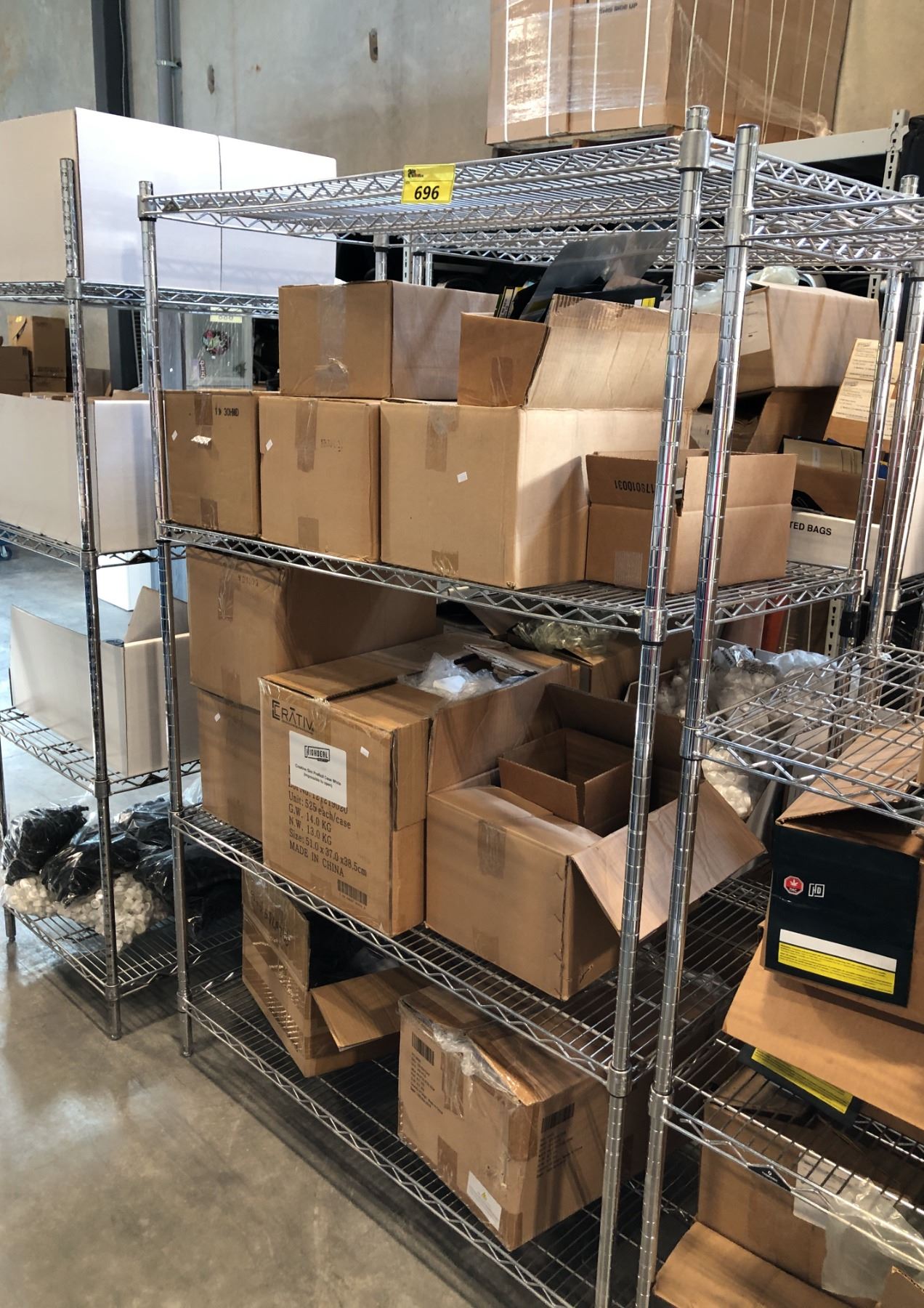 4 TIER CHROME ADJUSTABLE METRO RACK 24