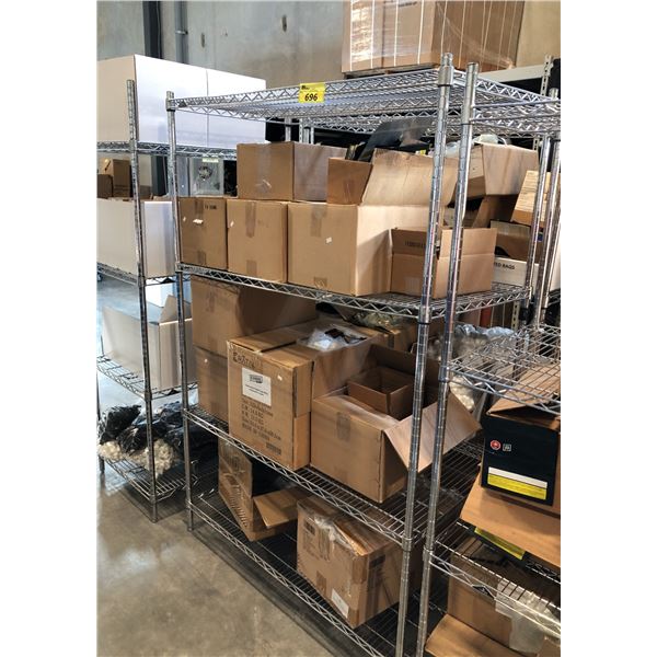 4 TIER CHROME ADJUSTABLE METRO RACK 24