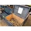 Image 2 : BLUE MOBILE ROAD CASE WITH CONTENTS 20" X 32" X 36"H C/W  STEEL CABLE ANCHOR  AND 3 PRONG CORDS