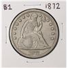 Image 1 : 1872 $1 Seated Liberty Silver Dollar Coin