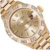 Image 1 : Rolex Ladies 18K Yellow Gold Diamond President Wristwatch With Rolex Box