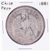 Image 1 : 1881 Chile Un Peso Silver Coin