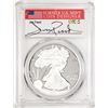 Image 1 : 2020-W $1 Proof American Silver Eagle Coin PCGS PR70DCAM FDOI Jim Peed Signed
