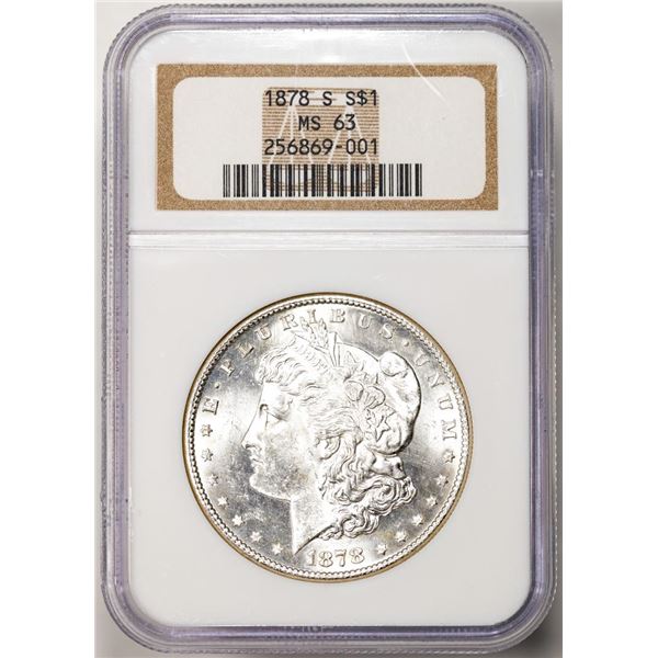 1878-S $1 Morgan Silver Dollar Coin NGC MS63