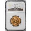 Image 1 : 1881 $10 Liberty Head Eagle Gold Coin NGC MS61
