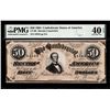 Image 1 : 1864 $50 Confederate States Havana Counterfeit Note CT-66 PMG Extremely Fine 40EPQ