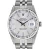 Image 1 : Rolex Mens Stainless Steel Silver Index Datejust Wristwatch