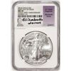 Image 1 : 2016 $1 American Silver Eagle Coin NGC MS70 FDOI Jones Signature 30th Anniversary