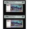 Image 1 : (2) Consecutive 2017 Djibouti 40 Francs Bank Notes PMG Superb Gem Uncirculated 68EPQ