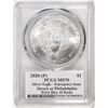 Image 2 : 2020-(P) $1 American Silver Eagle Coin PCGS MS70 FDOI Mercanti Signature Philadelphia